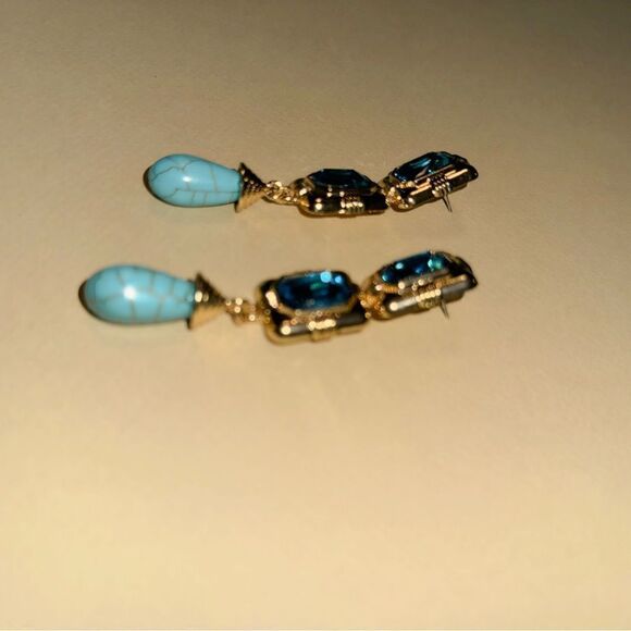 Crystal drop earrings N923 - Picture 4 of 5